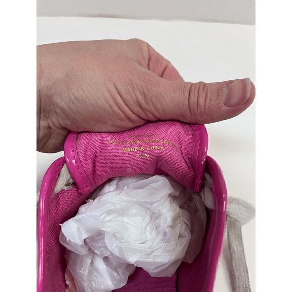 Guess Womens Low cut Lace up Tennis Sneakers Shoes Tan Pink Sz 7.5M - Picture 7 of 7